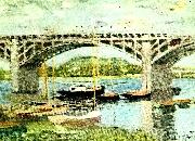 Claude Monet bron vid argenteuil oil painting reproduction